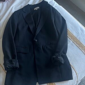LOFT Black Oversized Tuxedo Jacket - Size 0 - Worn once!